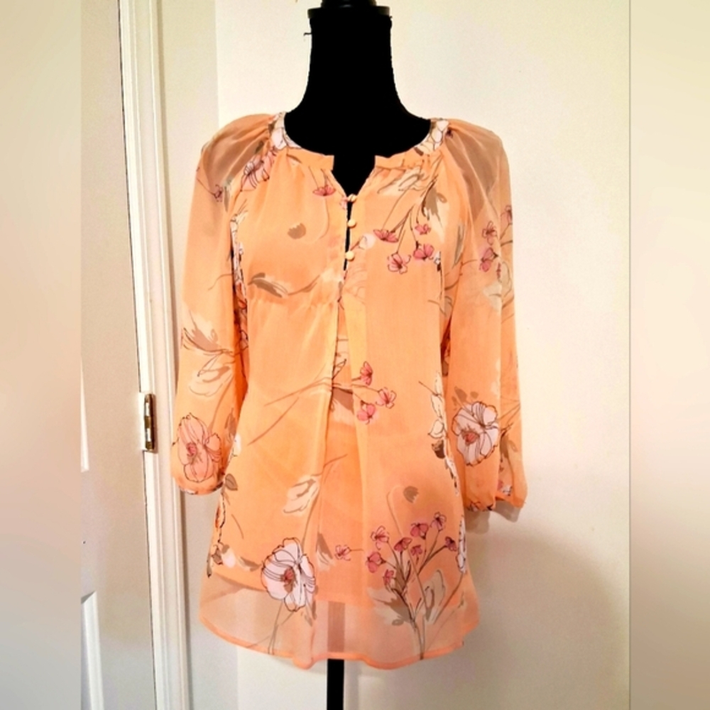 Floral Peach Blouse